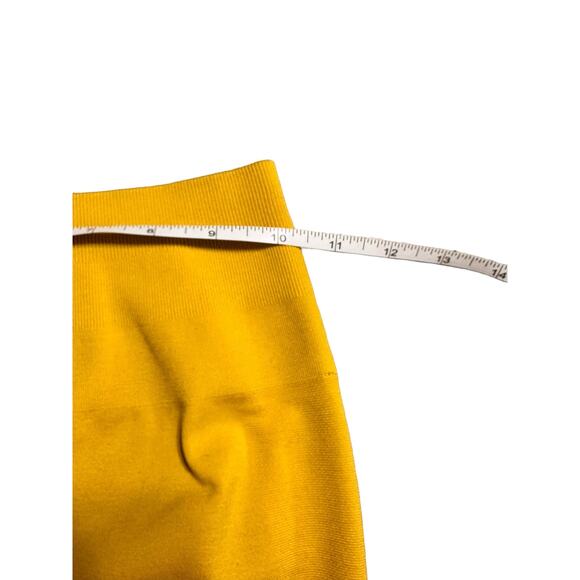Alphalete Seamless High Rise Butt Scrunch Leggings Golden Yellow Size Small - Picture 6 of 7